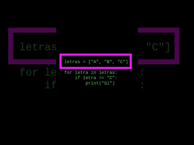 for if in en Python