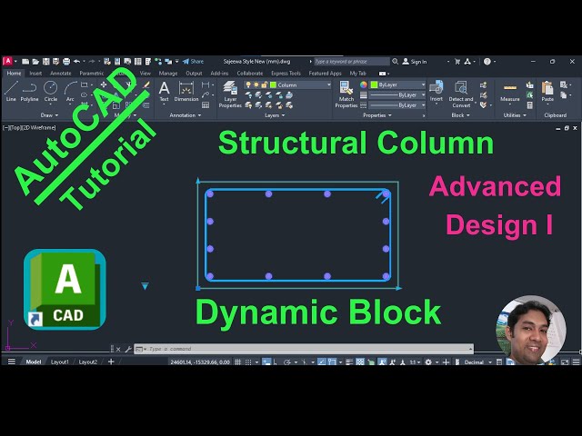 AutoCAD Dynamic Block | Structural Column Plan Design I (Advanced Tutorial)