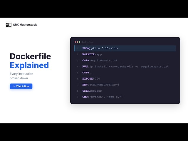 Dockerfile Explained Line by Line | Complete Docker Tutorial for Beginners