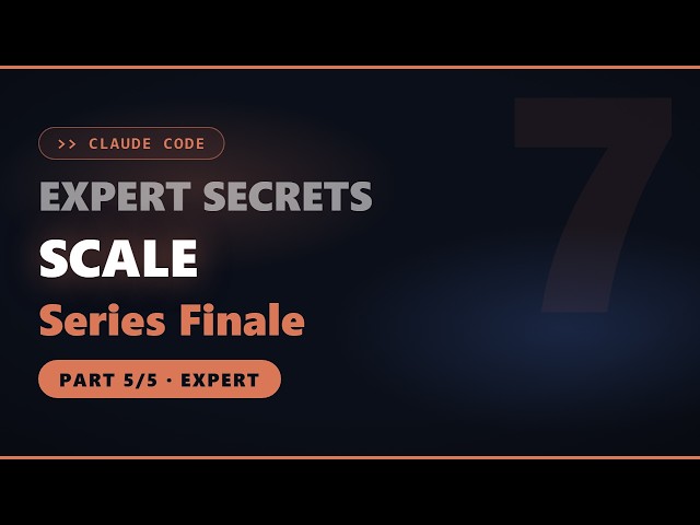 Claude Code Masterclass Part 5: Pro Secrets & Scaling (Expert)