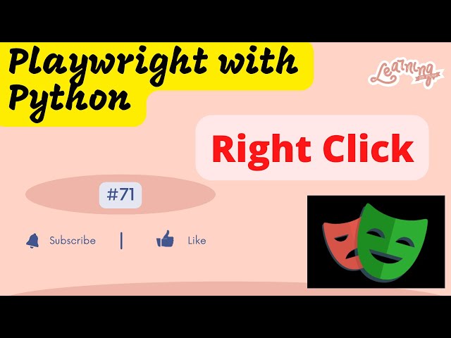 #71 Playwright with Python | How to do Right Click using Playwright