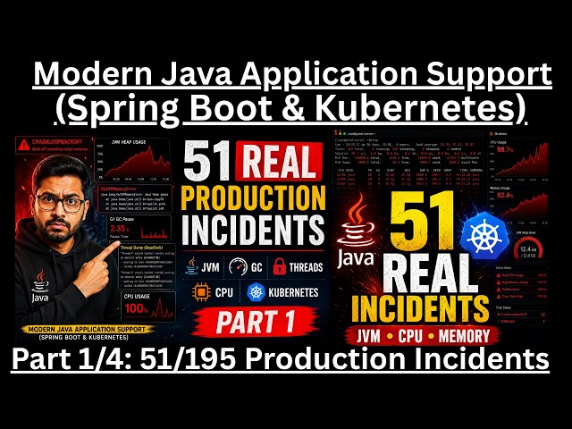 Modern Java Application Support (Part 1/4): 51 Real-World Java Production Incidents (JVM, GC, CPU)!