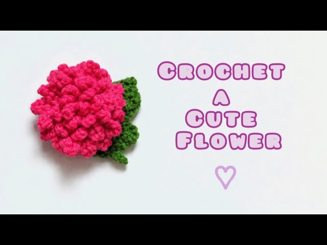 ♡ How to crochet a cute flower /for beginner-friendly tutorial/#cute flower #crochetpattern 