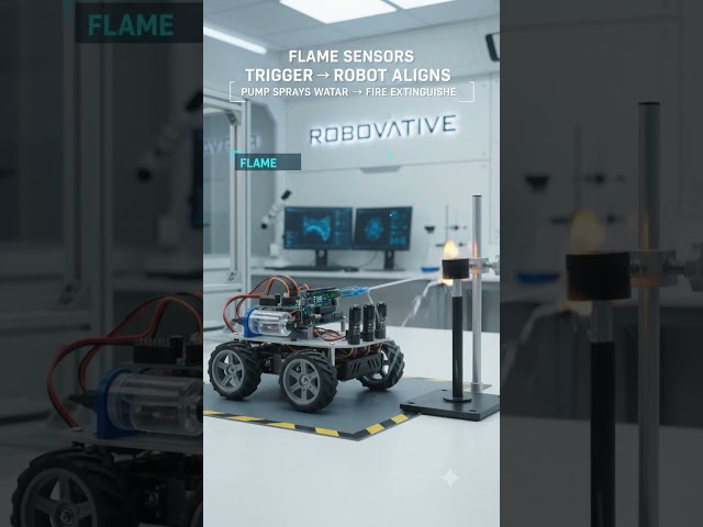 Arduino Fire Fighting Robot | Automated Flame Detection | ROBOVATIVE #robotics #robovative #iot