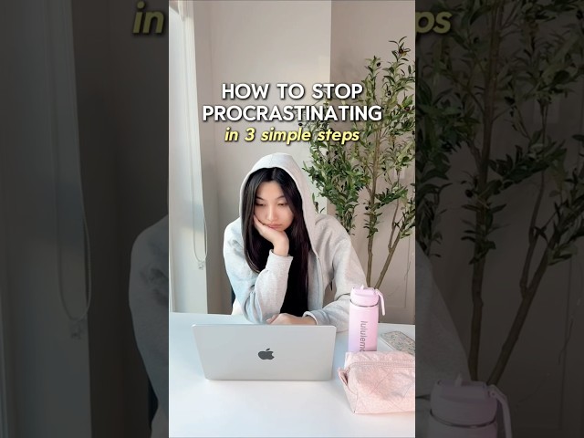 How to Stop Procrastinating in 3 Simple Steps ‼️ #studytips #studywithme #college #productivity