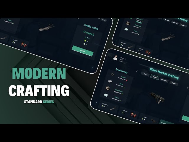 Fivem Crafting System | Portable Tables + Crafting Stations + Much More | CodeStudio | [QB/ESX]