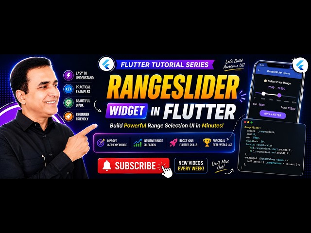 60. Flutter Range Slider Widget | Range Slider Widget in Flutter