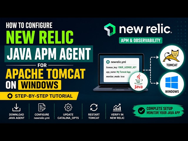 How to Configure New Relic Java APM Agent for Apache Tomcat on Windows | Step-by-Step Tutorial