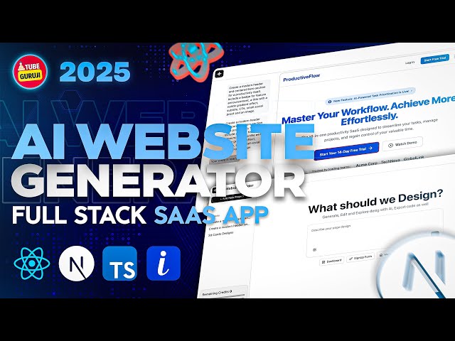 How to Create Full Stack AI Website Generator App with Nextjs, React, Typescript, ImageKit