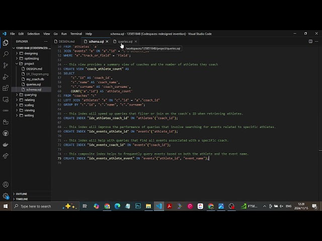 CS50 SQL Final Project -MyCoach