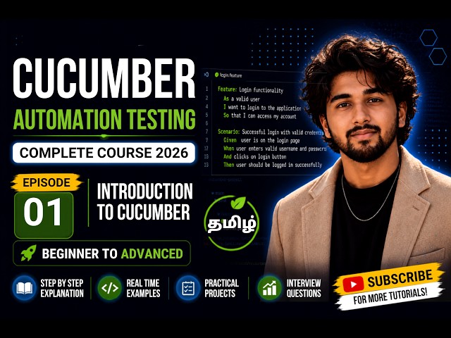 Cucumber Tutorial for Beginners | Day 1 | Introduction to Cucumber| Selenium | Tamil #java #cucumber