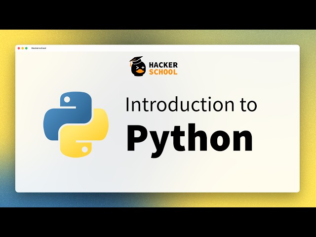 Hackerschool: Intro to Python