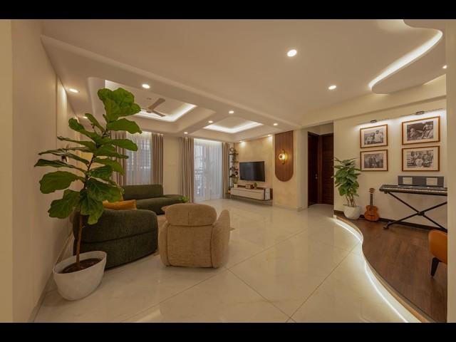 Luxury 4 BHK Interiors at Pariwarwise Palm Springs | Bangalore | Raush Design Studio.