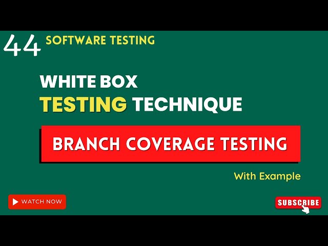 QA manual testing tutorial for beginners | branch coverage testing | white box testing techniques