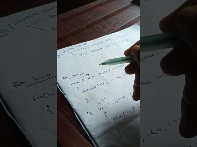 Loops/Iterative Statements in C Programming - for loop and while loop