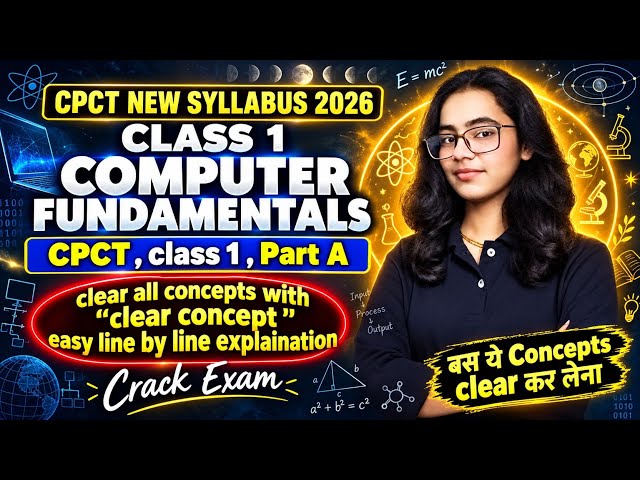 CPCT Computer Fundamentals Class 1| Part A | Complete Concepts Explained in Easy Hindi | CPCT Exam