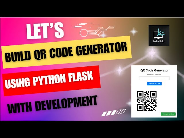 QR Code Generator Using Flask  With Development | TechieHelp