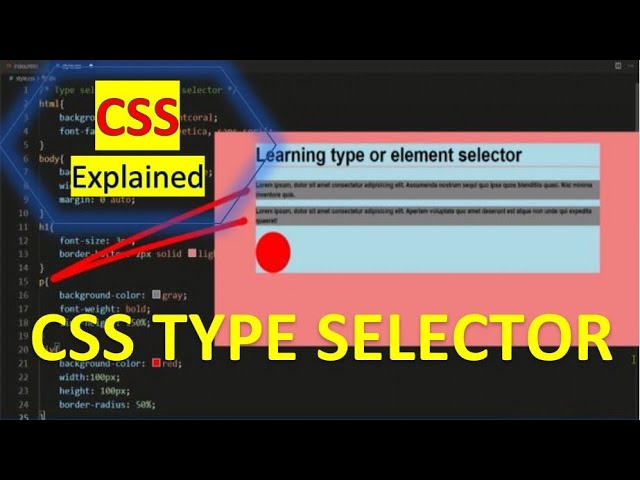 CSS type or element selector | CSS explained | #SmartCode