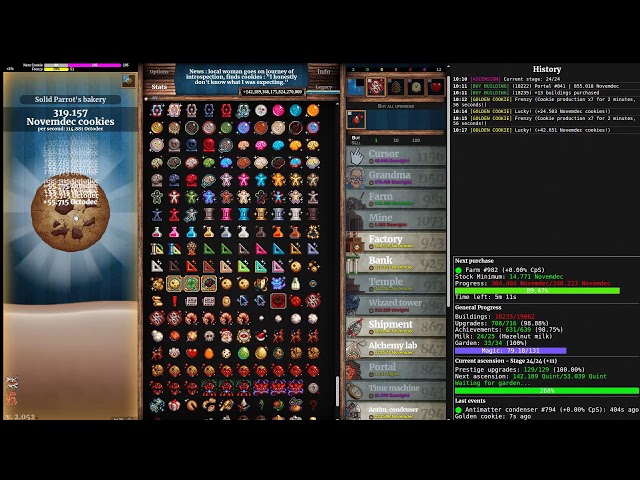 7.441 trevigintillion cookies | Cookie Clicker 100% TAS (631/639)