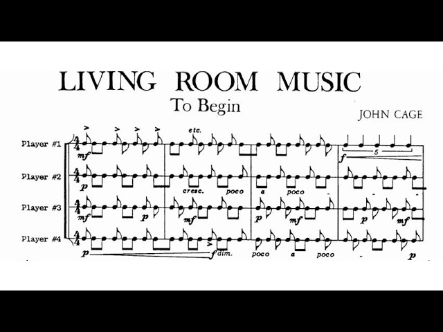 John Cage: Living Room Music (Score video)
