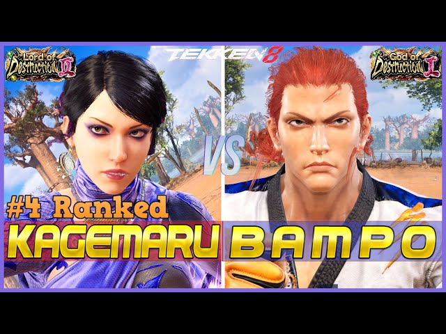 T8 ▰ KAGEMARU (#4 Ranked Zafina) Vs BAMPO (High Ranked Hwoarang) ▰ Tekken 8 High Level Gameplay