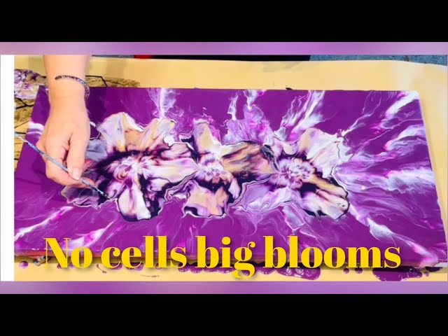 SPARKLING/ STUNNING Purple/MAUVE MADNESS BIG 3D floral best colour palette BLOOM ACRYLIC 