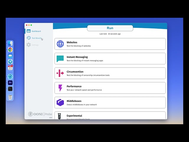 OONI Probe Desktop Screencast