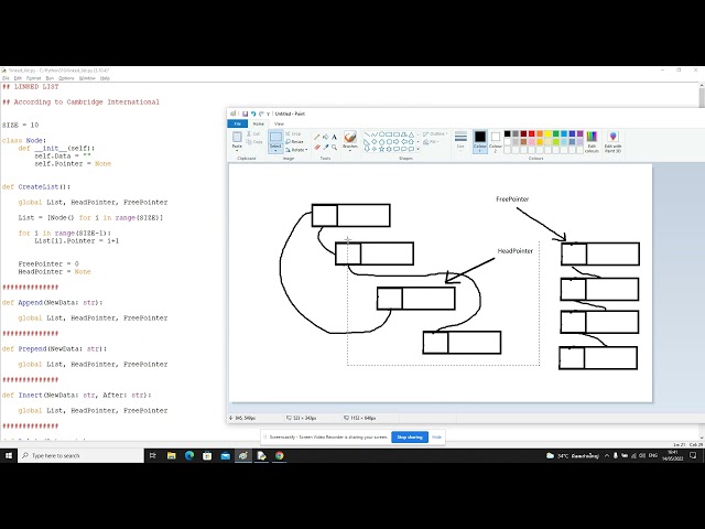 Linked List ADT According To 9618 A Level Computer Science (Python)