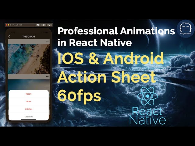 Action Sheet - Professional Animations in React Native | Reanimated | GestureHandler | Redash