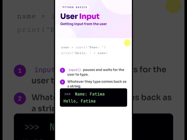 Master User Input in Python Today! #python #ai