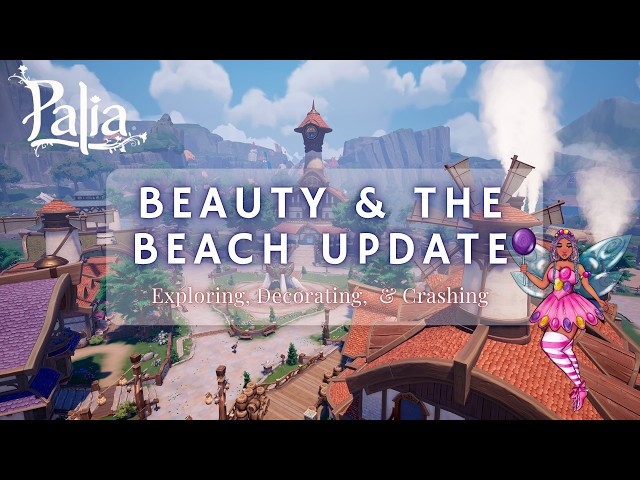 Beauty & the Beach Palia Update🌴 Exploring, Decorating, & Crashing | Twitch VOD #palia #twitch