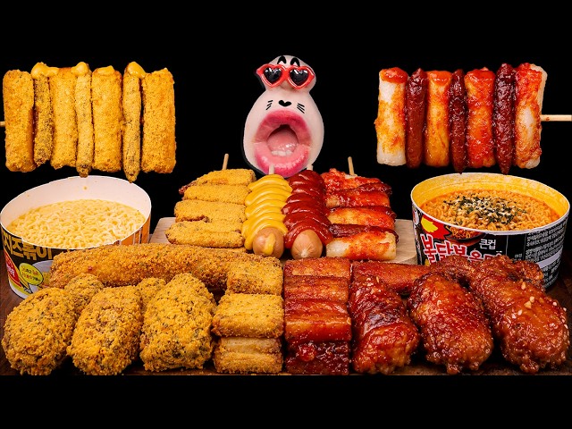ASMR ULTIMATE SPICY & CHEESY FOOD MUKBANG 🔥🧀