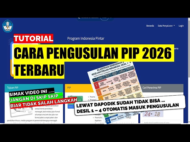 CARA PENGUSULAN PIP 2026 TERBARU