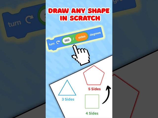 Draw ANY Shape in Scratch with ONE Simple Script!  #scratch