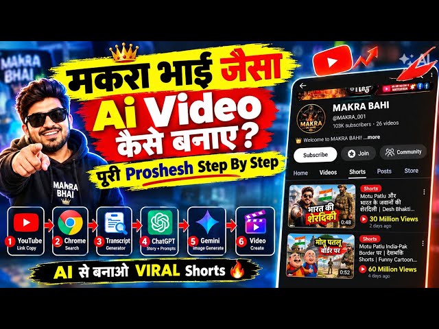 मकरा भाई जैसा AI Video कैसे बनाए?🔥| Ai se video kaise banaye? | पूरी Process Step By Step