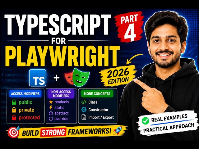 18. TypeScript Classes, Constructors & Modifiers Explained | Playwright TypeScript 2026