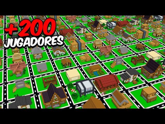 Metí a 200 JUGADORES a un RETO de CONSTRUCCIÓN en MINECRAFT
