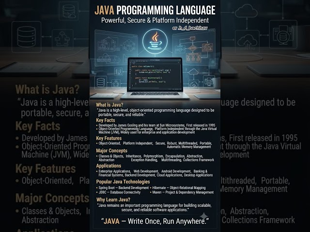 💡 Java — Code Once, Run Anywhere.