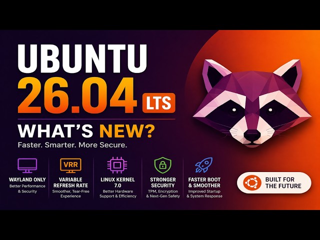 Ubuntu 26.04 LTS is Just born | What's New in Ubuntu 26.04 | Wayland, Kernel 7.0 | Resolute Raccoon