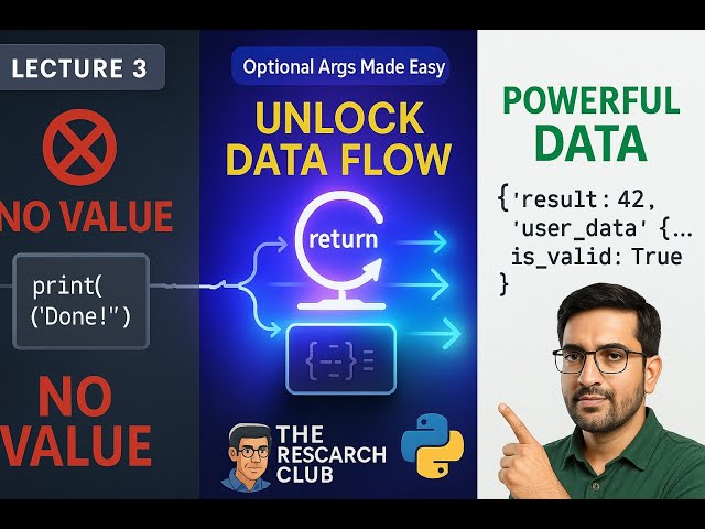 Functions in Python | Return Values and Optional Parts| Return Dictionaries