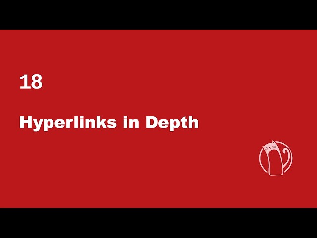 Web Development Basics #18 - Hyperlinks in Depth