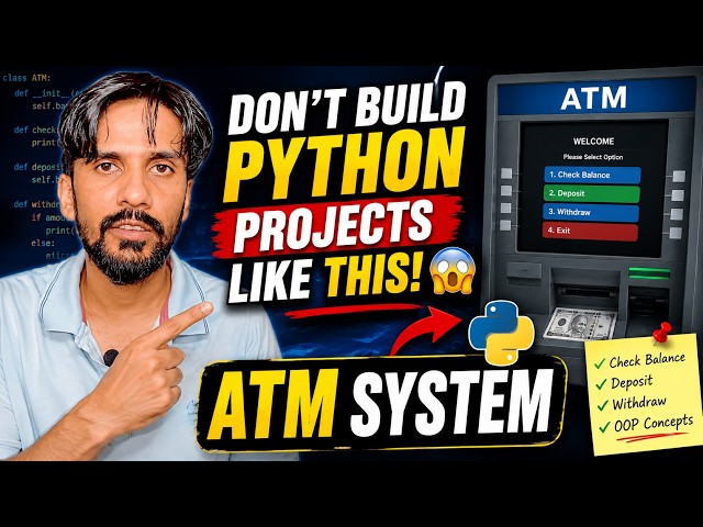 Build a Simple ATM System Using Python OOP Principle | Complete Project in Python