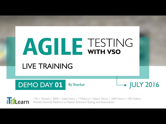 Agile Testing with VSO   Demo Day 1