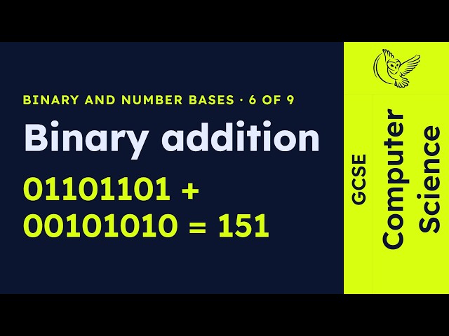 GCSE Computer Science - Binary addition | Binary and number bases 6/9 (2026/27 exams)