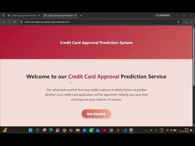 Credit Card Approval Prediction System | Machine Learning Project | Flask Web Application | Demo