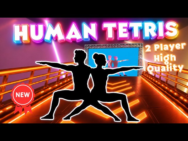 COOPERATIVE HUMAN TETRIS | High-Quality Immersive Interactive Warm-Up | Ultimate 2 Player Challenge
