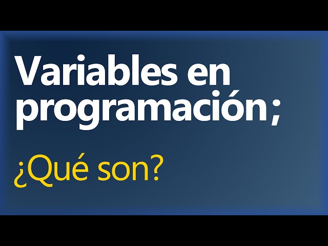 Programming Variables 💻 What are they?