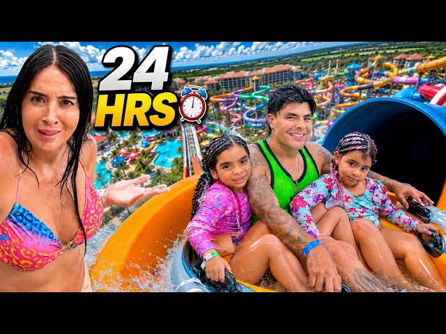 24 HOURS in the WATER PARK😱💦* The BIGGEST in the CARIBBEAN*