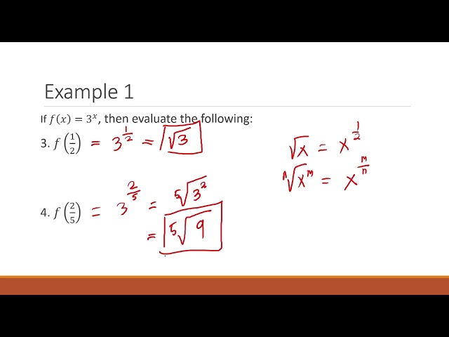 EXPONENTIAL FUNCTIONS AND EQUATIONS