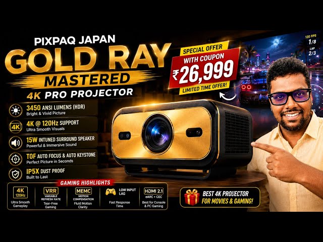 Should You Buy This Instead of a TV⁉️😱 PIXPAQ Gold Ray Mastered 4K Projector Review